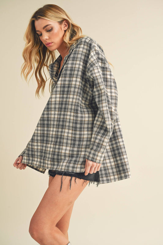 Oversized Plaid Shirt